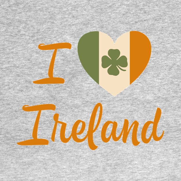 I Love Ireland by MessageOnApparel